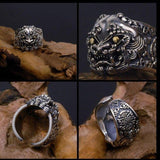 bague lion gardien chinois