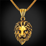 collier Lion Sauvage Doree
