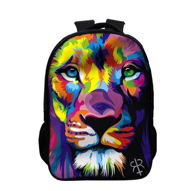 Sac Dos Lion Multicolore Royaume Lion Plan te Lion