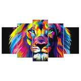 Tableau Lion Multicolore