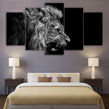 Tableau Deco Lion Noir et Blanc