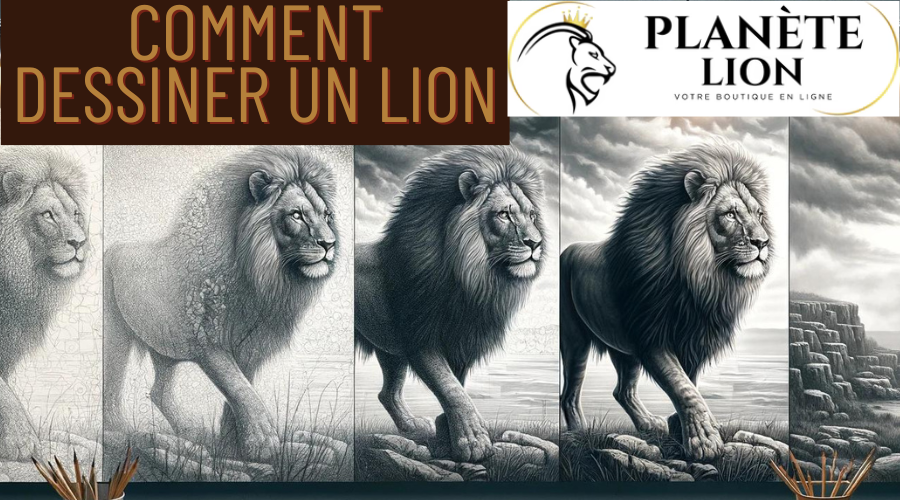 Comment dessiner un lion en 5 étapes plus coloriages