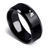 Bague Lion signe astrologique acier noir
