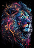 Toile Lion Art Numérique