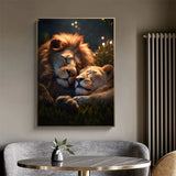 Toile Lion Léchouille