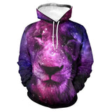 Sweat à capuche lion imprimé 3D