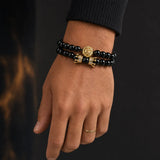 Bracelet Lion Couronne porté