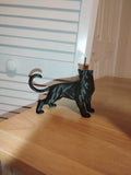 Statue Lion Rugissant Noir