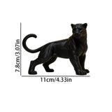 Statue Lion Rugissant Noir
