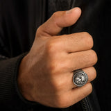 Bague Tête de Lion Savane porté