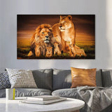 Toile Lion Famille