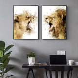 Toile Lion Peinture Panthera Leo