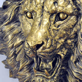 Tête de Lion Murale Rugissement Perçant