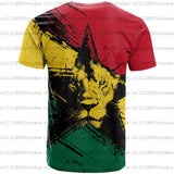 T-Shirt Lion Couleurs Panafricaines