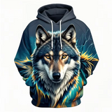 Sweat à capuche lion 3D