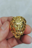 Bague Tête de Lion Dorée Vintage