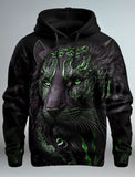 Sweat à capuche Lion imprimé