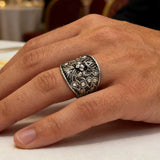 Bague Tête de Lion Éclat Zirconique