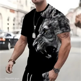T-Shirt Lion Oversize Noir
