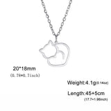 Collier pendentif chat et croissant de lune