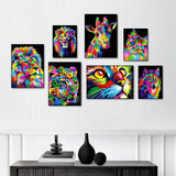 Toile Lion Portrait Pop Art