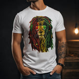 T-Shirt Lion Rasta Lunette porté