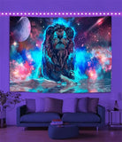 Toile Lion Galaxie