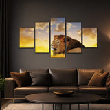 Tableau Lion Dessin Moderne porté