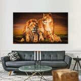 Toile Lion Famille