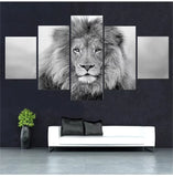 Tableau Lion 5 Panneaux