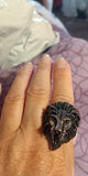 Bague Tête de Lion Crâne