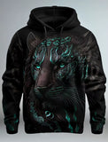 Sweat à capuche Lion imprimé