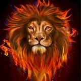 Toile Lion Peinture Duo