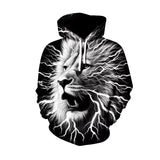 Sweat à capuche imprimé 3D streetwear