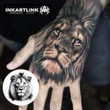 Tatouage Temporaire Lion Aquarelle