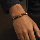 Bracelet Lion Oeil de Tigre porté