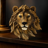 Tête de Lion Murale Roi des Animaux porté