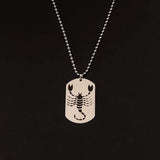 Pendentif Lion Zodiaque en acier