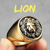 Bague Tête de Lion Templier