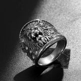 Bague Tête de Lion Éclat Zirconique