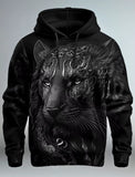 Sweat à capuche Lion imprimé