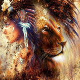 Toile Lion Amérindienne