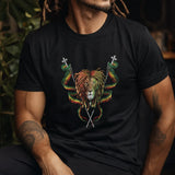 T-Shirt Lion Rastafari porté