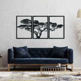 Stickers Lion Arbre Noir
