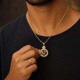 Pendentif Lion Éthiopien porté