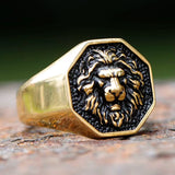 Bague Tête de Lion Hurlement Obscur
