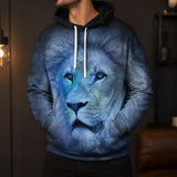 Sweat Lion Design Hivernal porté