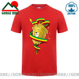 T-Shirt Lion Porte-Étendard Bicolore