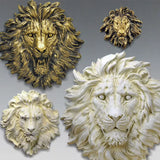 Tête de lion murale en fibre de verre