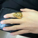 Bague Tête de Lion Dorée